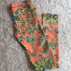 NWOT RARE TRIPP NYC Tropical Skinny Pants sz 7/28”